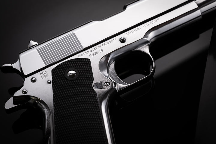 GBLS Steel GBB 1911A1 (Special Chrome BANG BANG Custom Engraving) *** - Bang Bang Airsoft