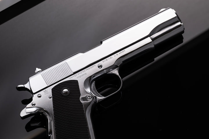 GBLS Steel GBB 1911A1 (Special Chrome BANG BANG Custom Engraving) *** - Bang Bang Airsoft