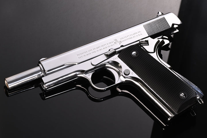 GBLS Steel GBB 1911A1 (Special Chrome BANG BANG Custom Engraving) *** - Bang Bang Airsoft