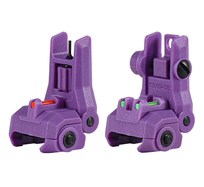 G&G Dual - Profile Fiber Optic Flip - up Sight - Purple - Bang Bang Airsoft