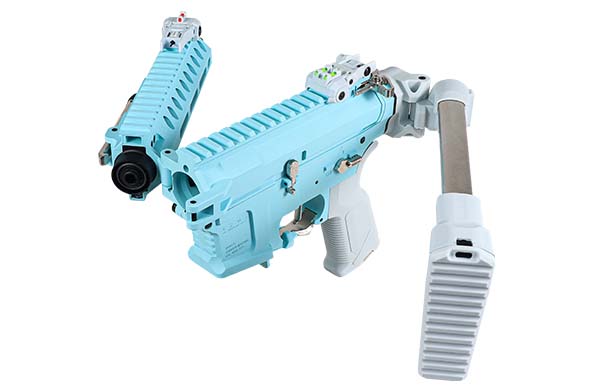 G&G FAR 9 Rapid Folding PCC Airsoft AEG Rifle - Macaron Blue - Bang Bang Airsoft
