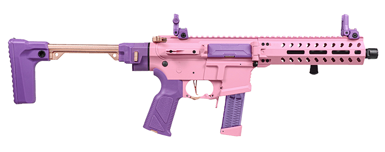 G&G FAR 9 Rapid Folding PCC Airsoft AEG Rifle - Pink - Bang Bang Airsoft