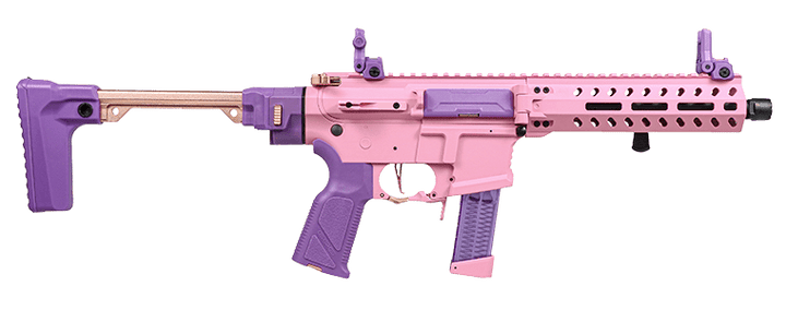 G&G FAR 9 Rapid Folding PCC Airsoft AEG Rifle - Pink - Bang Bang Airsoft