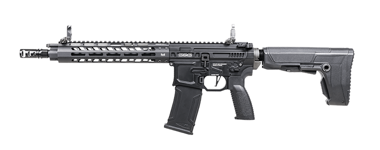 G&G MGCR 556 GBBR Airsoft Rifle w/ M - Lok Handguard (10 inch) - Black - Bang Bang Airsoft