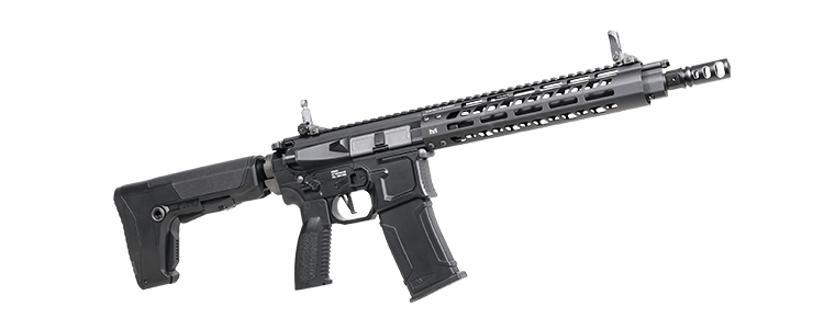 G&G MGCR 556 GBBR Airsoft Rifle w/ M - Lok Handguard (10 inch) - Black - Bang Bang Airsoft