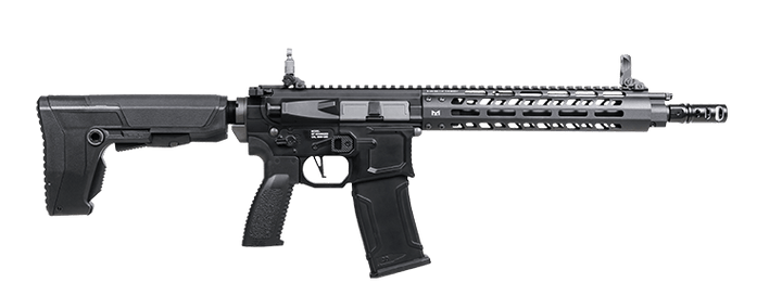 G&G MGCR 556 GBBR Airsoft Rifle w/ M - Lok Handguard (10 inch) - Black - Bang Bang Airsoft
