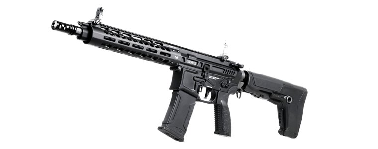 G&G MGCR 556 GBBR Airsoft Rifle w/ M - Lok Handguard (10 inch) - Black - Bang Bang Airsoft
