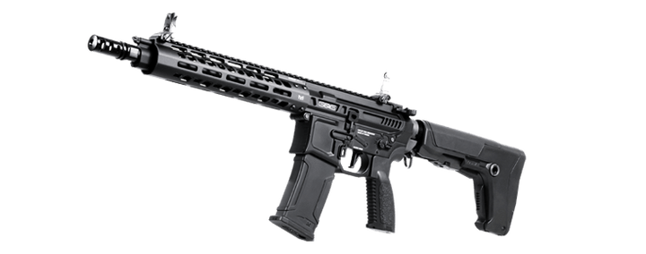 G&G MGCR 556 GBBR Airsoft Rifle w/ M - Lok Handguard (10 inch) - Black - Bang Bang Airsoft
