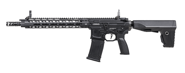 G&G MGCR 556 GBBR Airsoft Rifle w/ M - Lok Handguard (12 inch) - Black - Bang Bang Airsoft