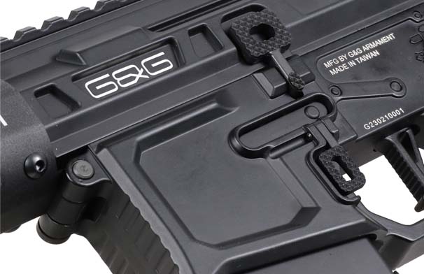 G&G MGCR 556 GBBR Airsoft Rifle w/ M - Lok Handguard (12 inch) - Black - Bang Bang Airsoft