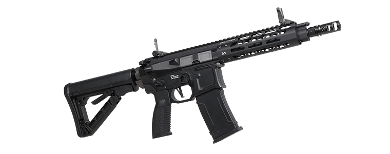 G&G MGCR 556 GBBR Airsoft Rifle w/ M - Lok Handguard (7 inch) - Black - Bang Bang Airsoft