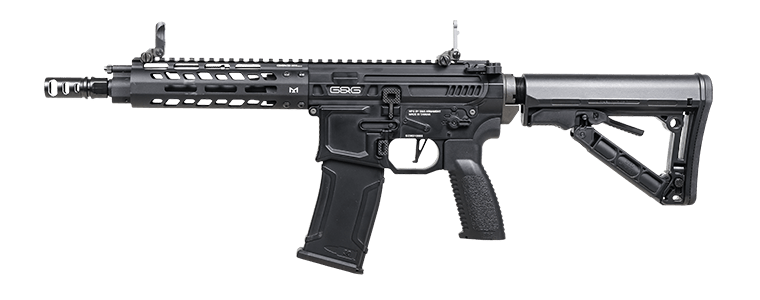 G&G MGCR 556 GBBR Airsoft Rifle w/ M - Lok Handguard (7 inch) - Black - Bang Bang Airsoft