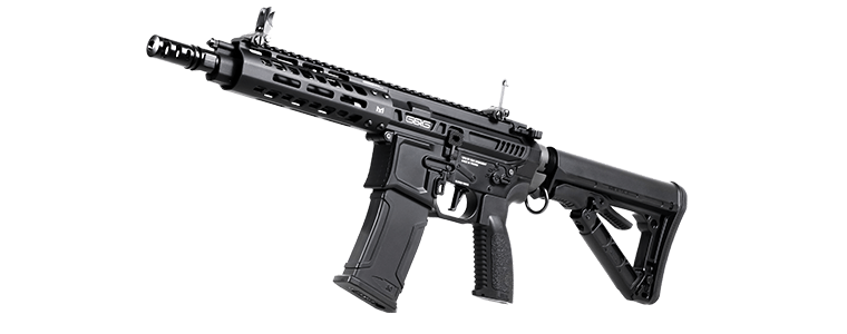 G&G MGCR 556 GBBR Airsoft Rifle w/ M - Lok Handguard (7 inch) - Black - Bang Bang Airsoft