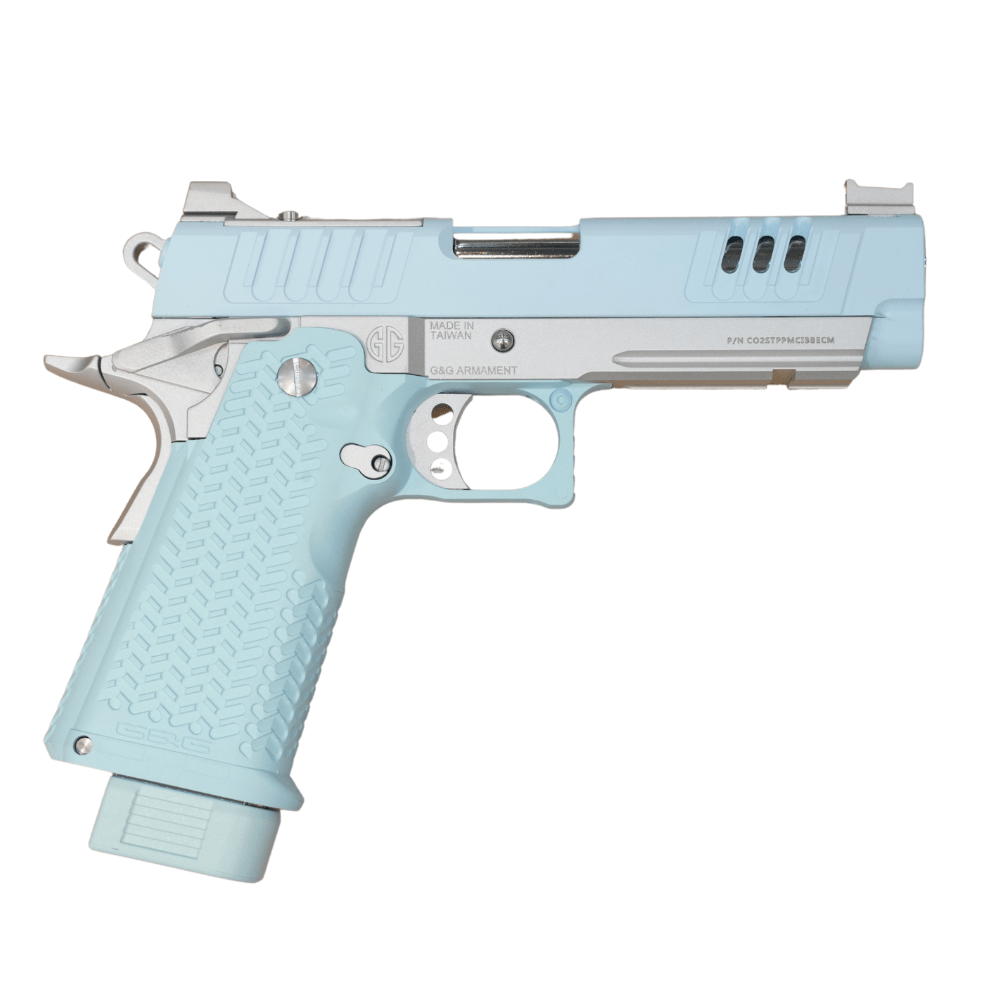 G&G STP45 PRO Macaron Blue GBB Airsoft Pistol - Bang Bang Airsoft