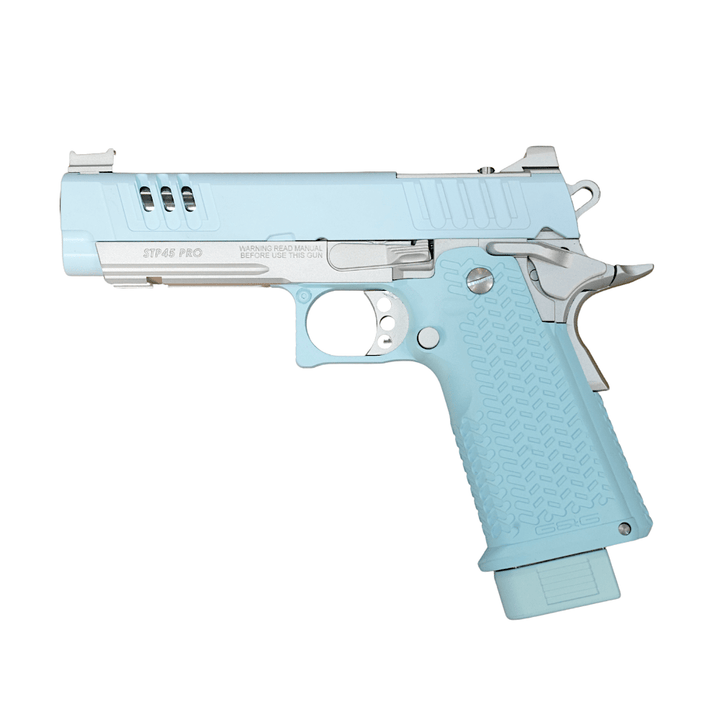 G&G STP45 PRO Macaron Blue GBB Airsoft Pistol - Bang Bang Airsoft