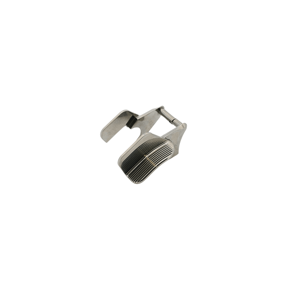 Gunsmith Bros Steel Thumb Safety SV Large Style with Cover Plate for TM Hi - Capa GBBP - Silver - Bang Bang Airsoft