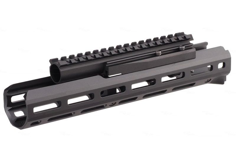 Hephaestus AK MLOK 10.5 Handguard Set with Railed GasTube TypeIII Hardcoat Anodized TokyoMarui AKGBB Series Bang Bang Airsoft