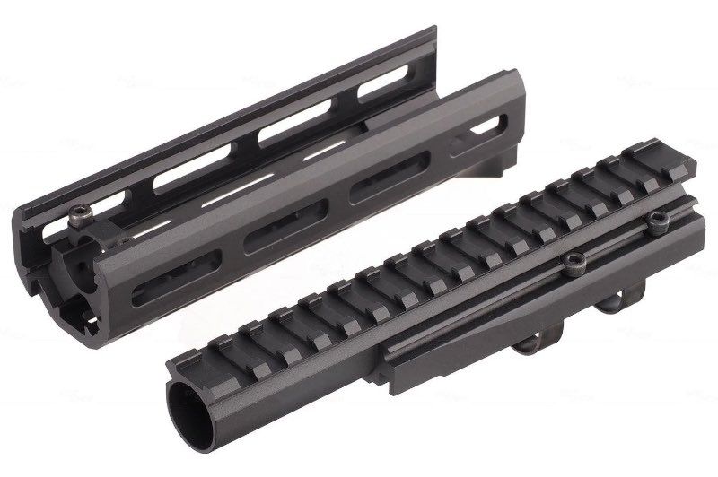 Hephaestus AK M - LOK 6.5 Handguard Set with Railed GasTube TypeIII Hardcoat Anodized for GHK LCT AK Series Bang Bang Airsoft