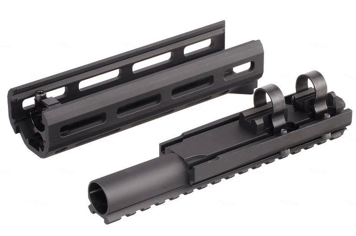 Hephaestus AK MLOK6.5Handguard Set with RailedGasTube TypeIII Hardcoat Anodized for TokyoMarui AKGBB Series Bang Bang Airsoft