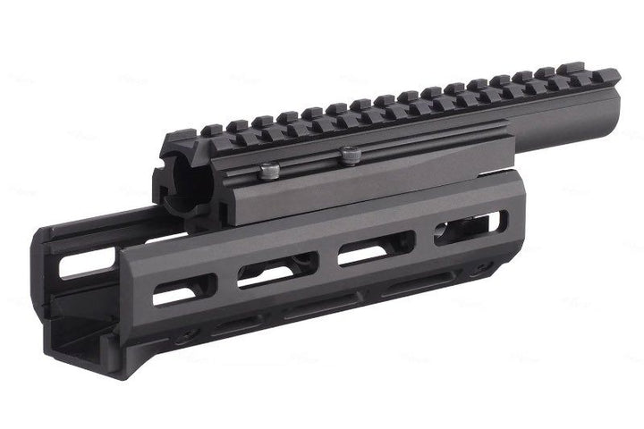 Hephaestus AK MLOK6.5Handguard Set with RailedGasTube TypeIII Hardcoat Anodized for TokyoMarui AKGBB Series Bang Bang Airsoft