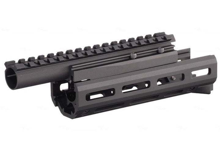 Hephaestus AK MLOK6.5Handguard Set with RailedGasTube TypeIII Hardcoat Anodized for TokyoMarui AKGBB Series Bang Bang Airsoft