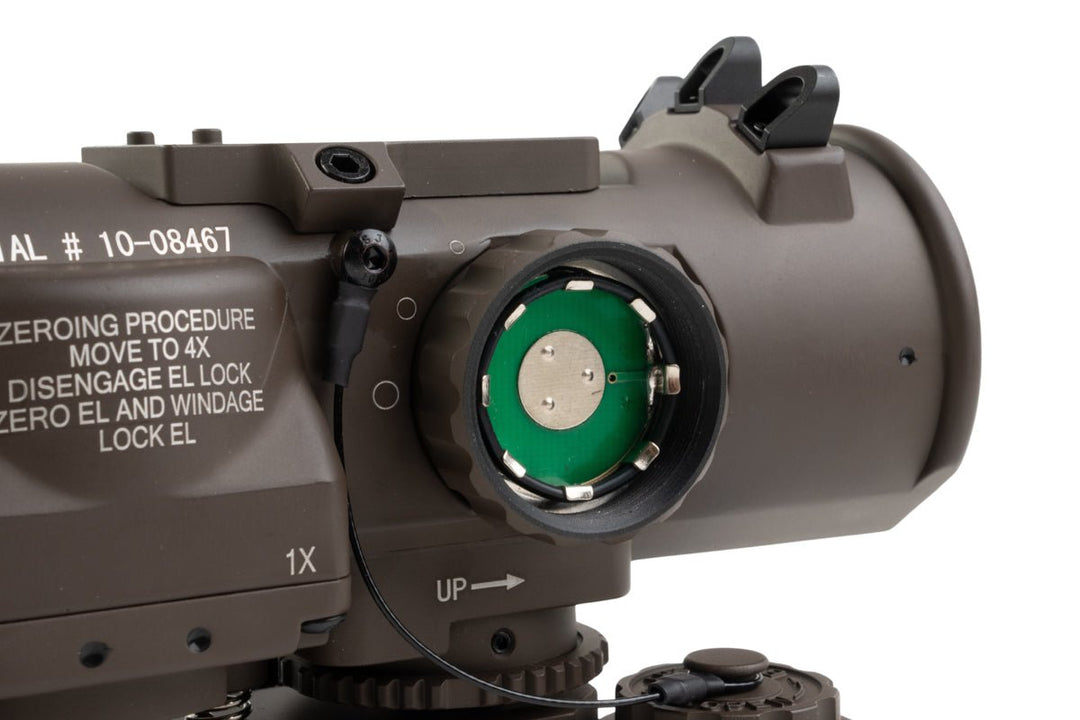 Holy Warrior Elcan DR 1 - 4x Optical Sight - Dark Brown (with Killflash) - Bang Bang Airsoft
