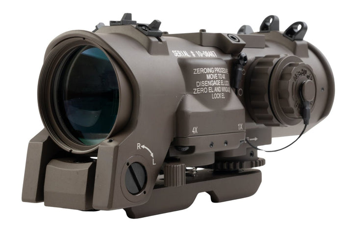 Holy Warrior Elcan DR 1 - 4x Optical Sight - Dark Brown (with Killflash) - Bang Bang Airsoft