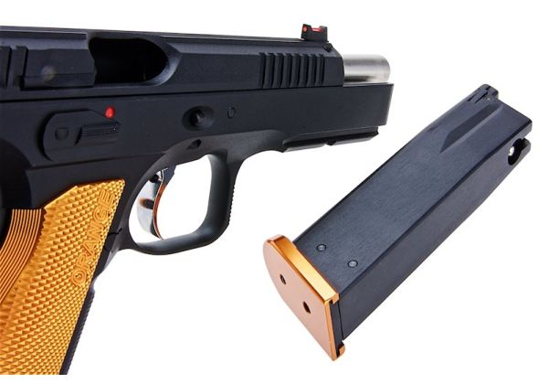 KJ Works CZ Shadow 2 GBB Airsoft Pistol (ASG Licensed) - Orange - Bang Bang Airsoft