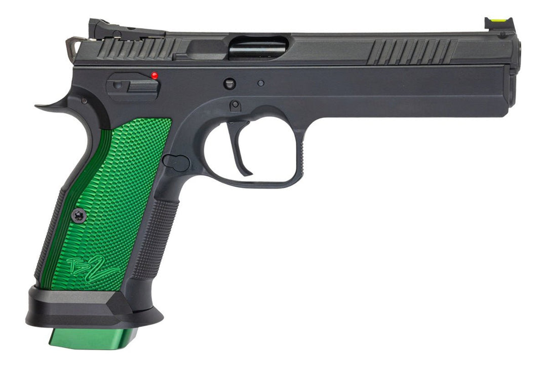 KJ Works CZ TS2 Racing Green CO2 Airsoft Pistol (ASG Licensed) - Bang Bang Airsoft