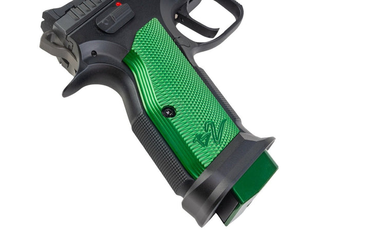 KJ Works CZ TS2 Racing Green CO2 Airsoft Pistol (ASG Licensed) - Bang Bang Airsoft