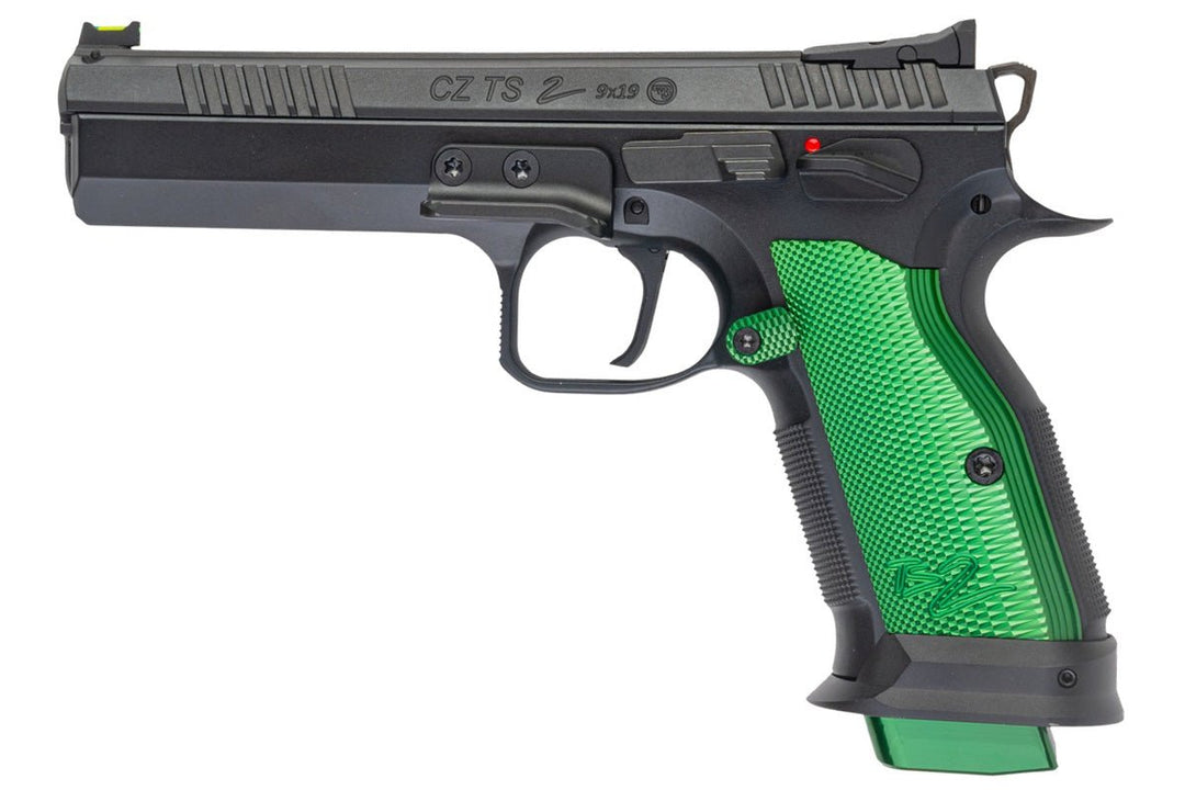 KJ Works CZ TS2 Racing Green CO2 Airsoft Pistol (ASG Licensed) - Bang Bang Airsoft