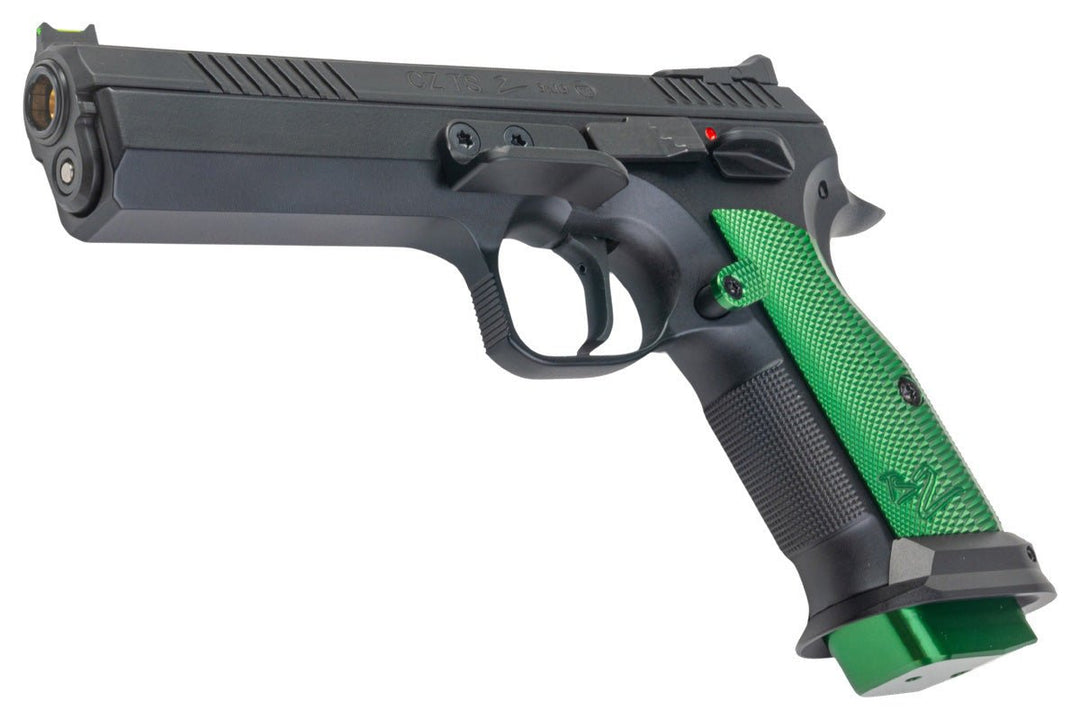 KJ Works CZ TS2 Racing Green GBB Airsoft Pistol (ASG Licensed) - Bang Bang Airsoft