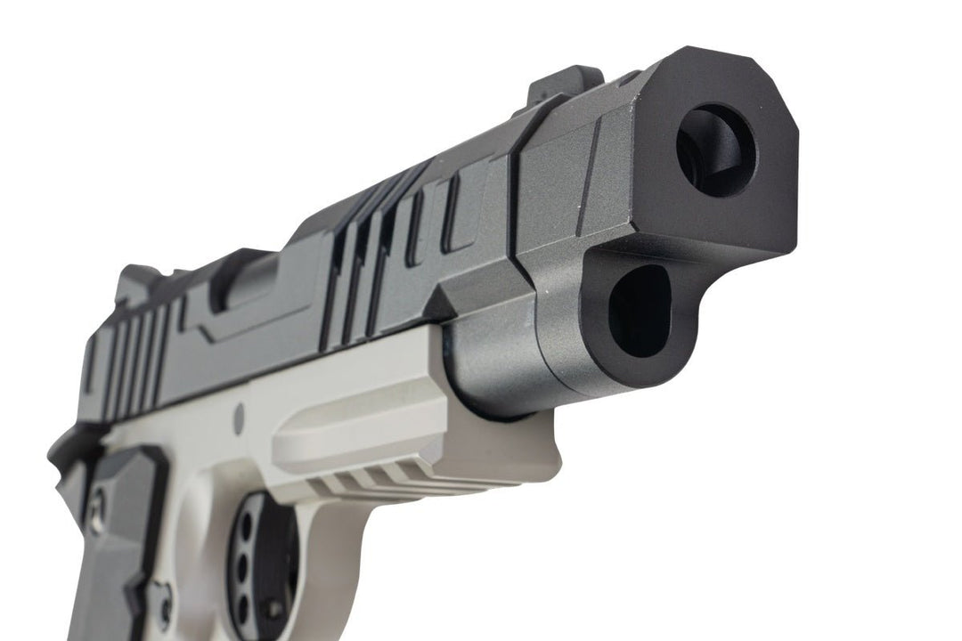 KJ Works KP-24 1911 GBB Airsoft Pistol - Grey Two Tone (Full Metal) - Bang Bang Airsoft