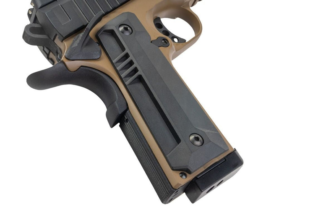 KJ Works KP-24 1911 GBB Airsoft Pistol - Tan Two Tone (Full Metal) - Bang Bang Airsoft