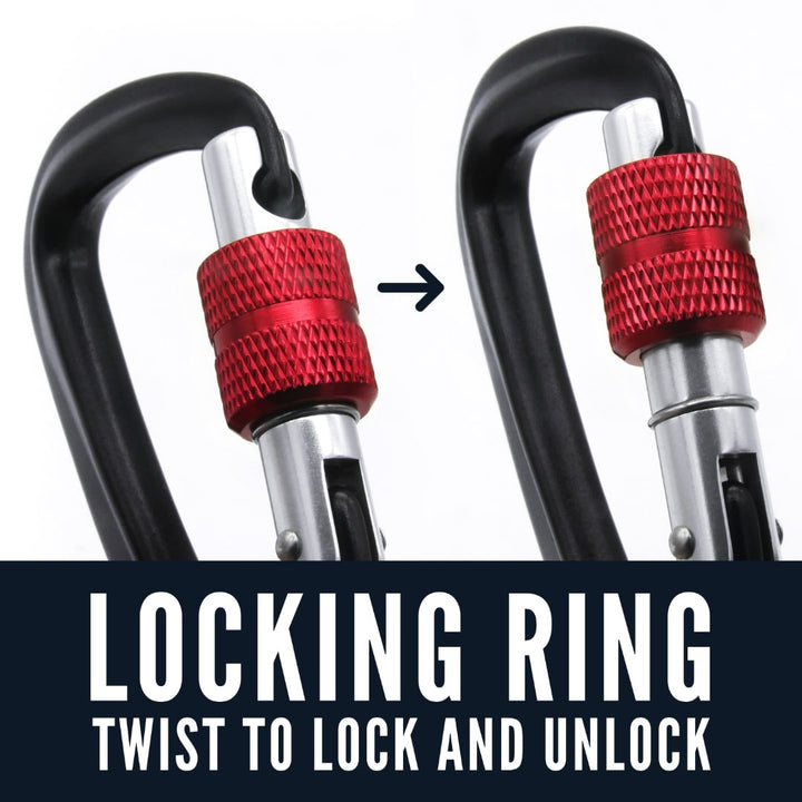 KTactical Aluminum Locking Carabiner (3 Pack) - Bang Bang Airsoft