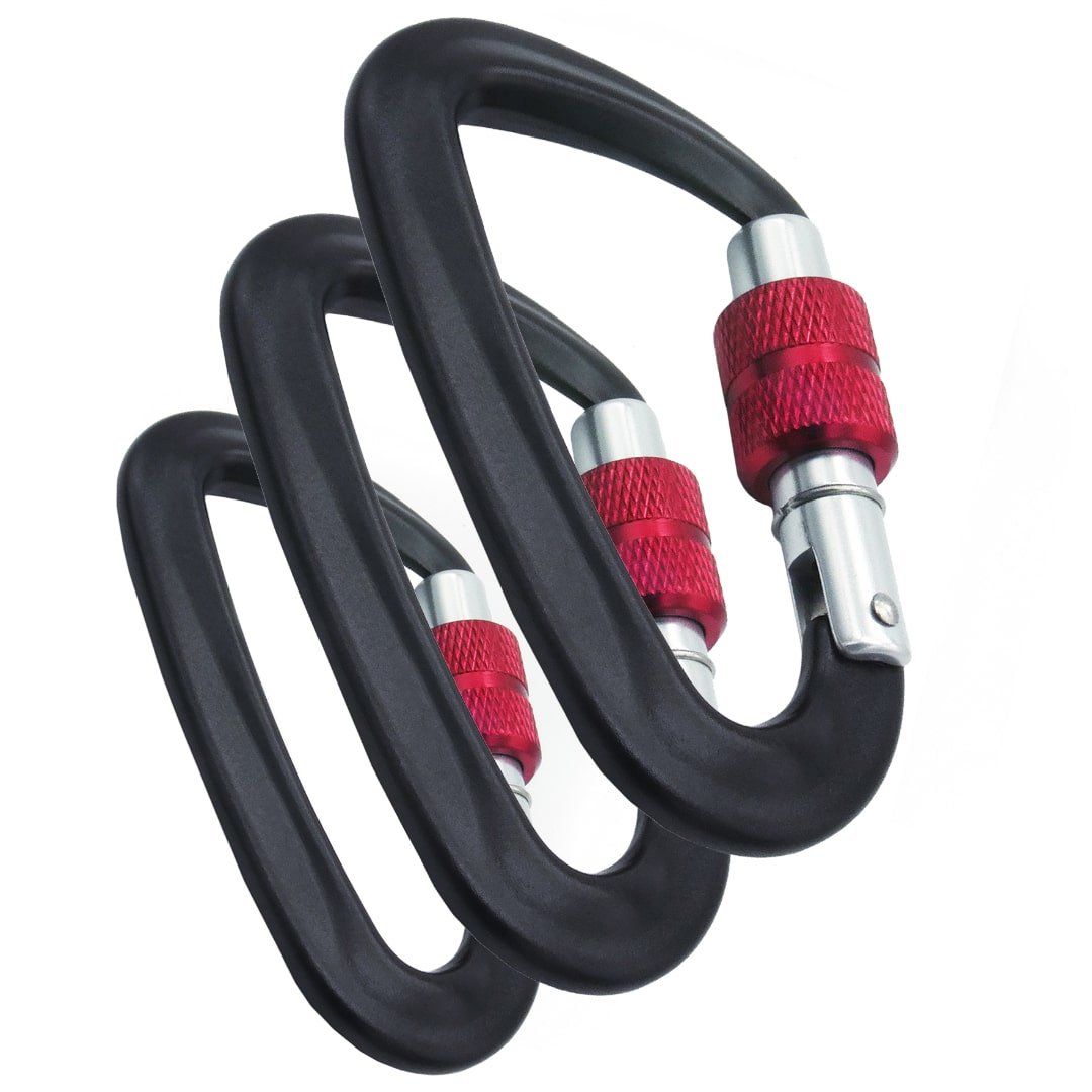 KTactical Aluminum Locking Carabiner (3 Pack) - Bang Bang Airsoft