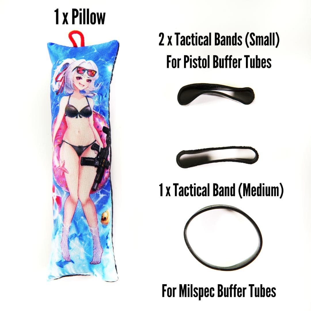 KTactical Anime Tactical Girl Kawaii Mini AR Buffer Pillow (Not a Stock or Brace, It’s a Pillow!) - Bang Bang Airsoft