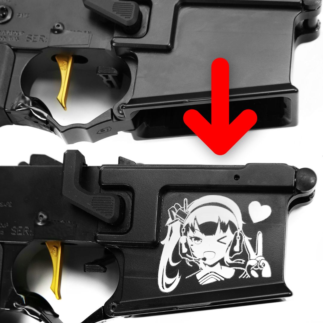 KTactical AR15 Anime Waifu Waterproof Durable Decal Vinyl Sticker - Bang Bang Airsoft