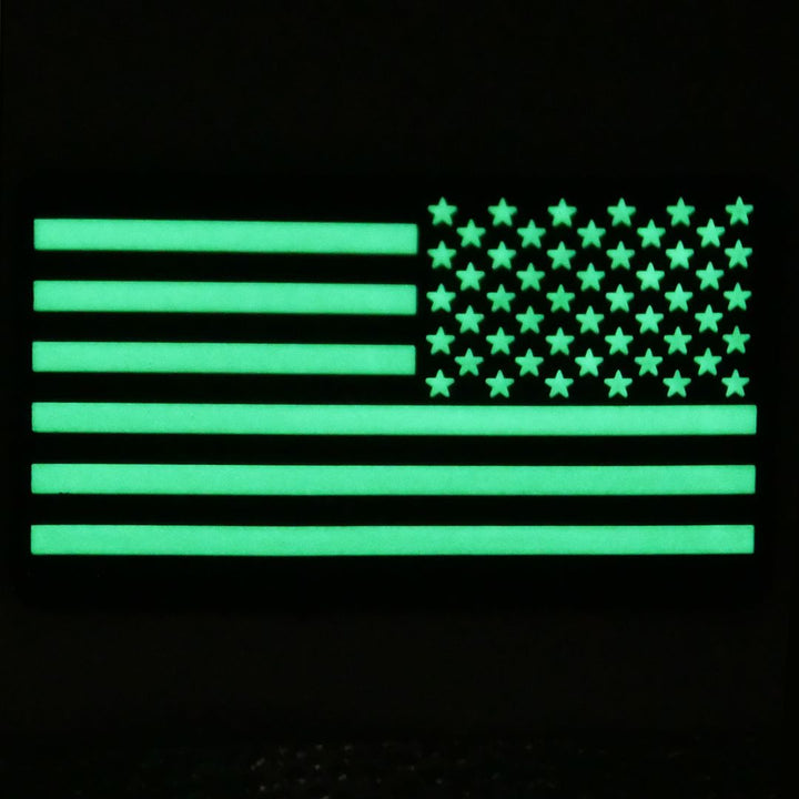 KTactical Glow in the Dark Tactical USA Flag Patch (REVERSE Flag) - Bang Bang Airsoft