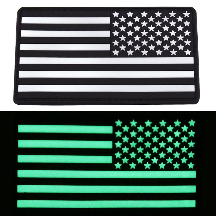 KTactical Glow in the Dark Tactical USA Flag Patch (REVERSE Flag) - Bang Bang Airsoft