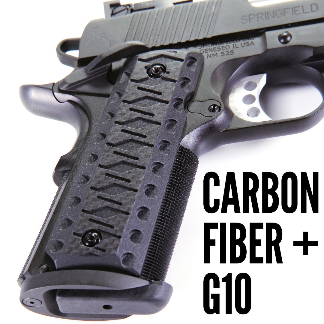 Ktactical KATANA Style Carbon Fiber Laminated G10 Pistol Grip Plate for 1911 - Bang Bang Airsoft