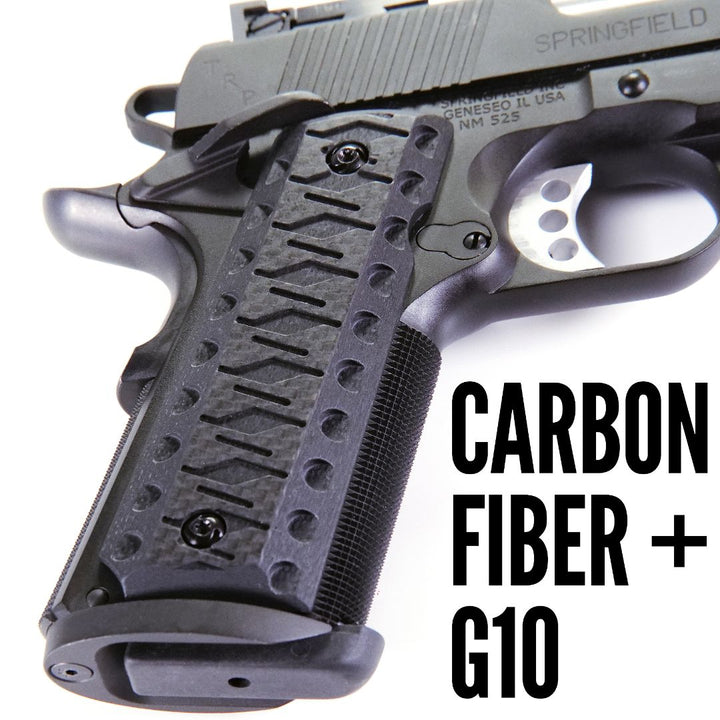 Ktactical KATANA Style Carbon Fiber Laminated G10 Pistol Grip Plate for 1911 - Bang Bang Airsoft