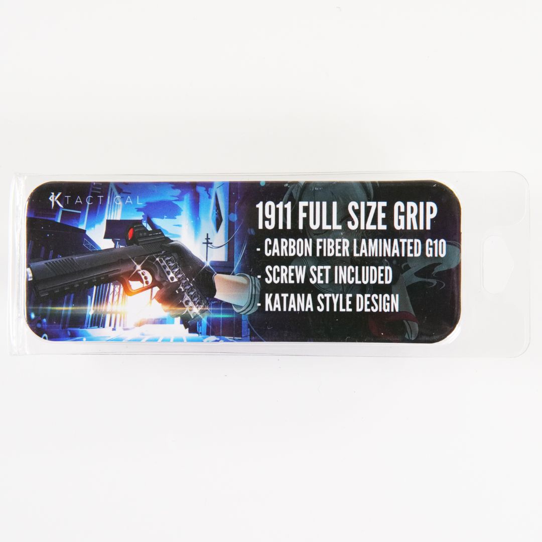 Ktactical KATANA Style Carbon Fiber Laminated G10 Pistol Grip Plate for 1911 - Bang Bang Airsoft