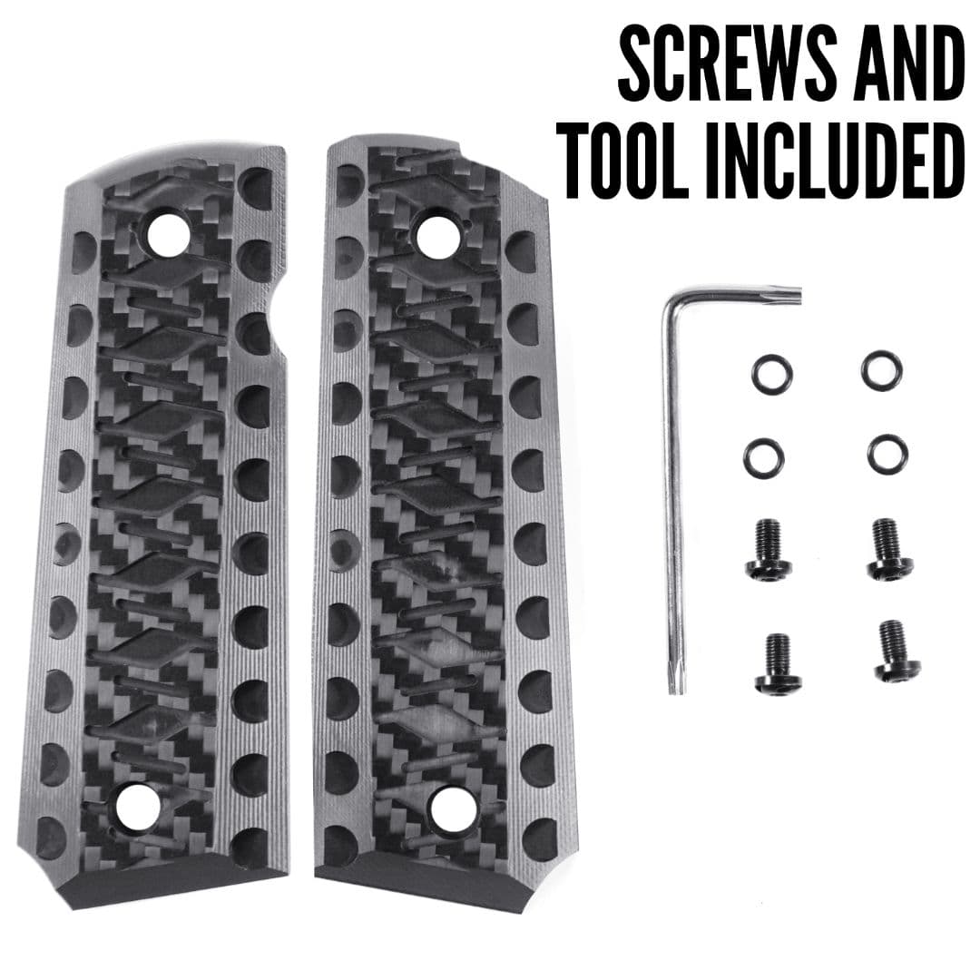 Ktactical KATANA Style Carbon Fiber Laminated G10 Pistol Grip Plate for 1911 - Bang Bang Airsoft