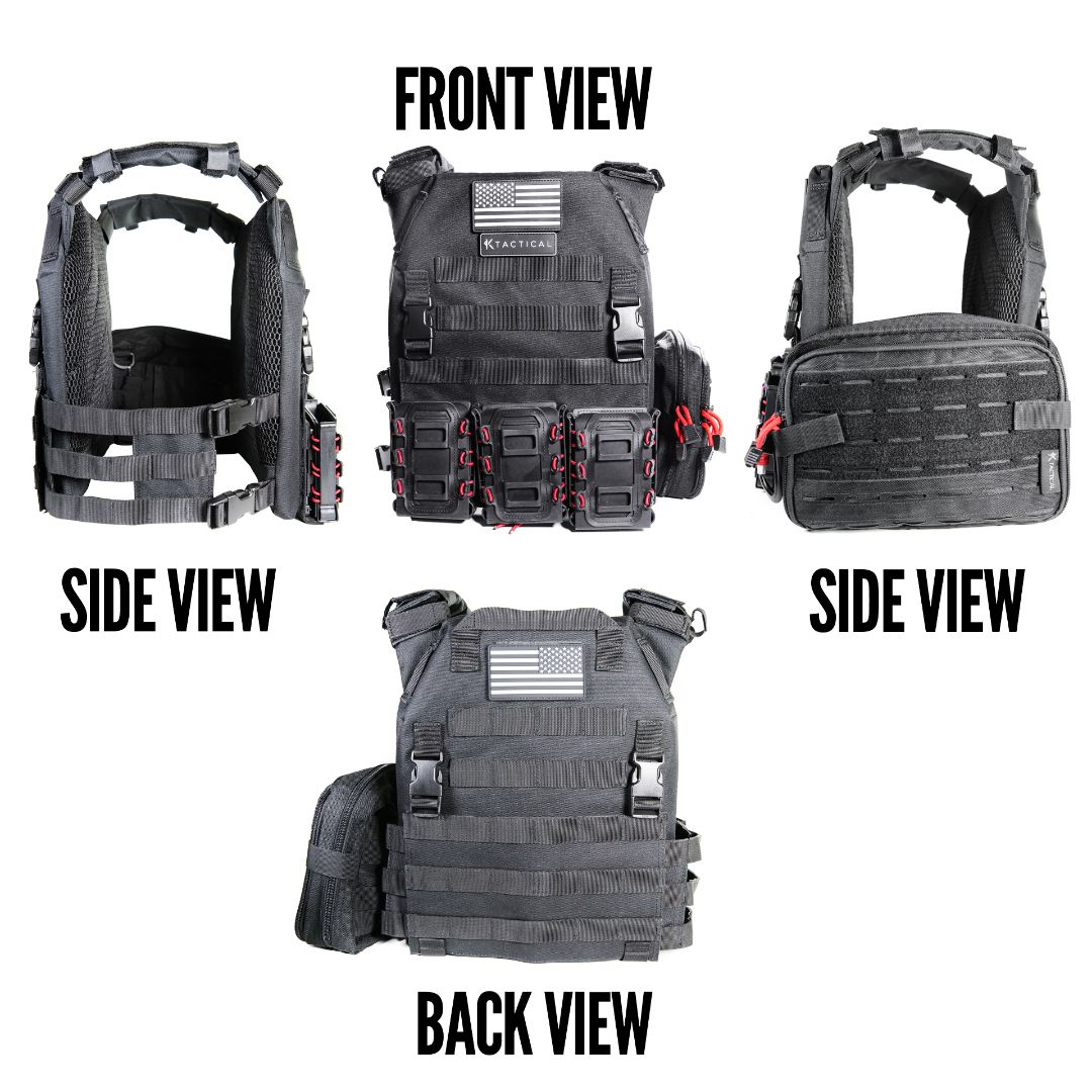 Ktactical Molle Padded Breathable Mesh Plate Carrier Loadout Kit - Bang Bang Airsoft