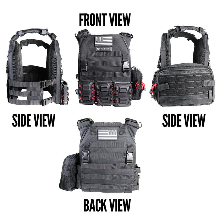Ktactical Molle Padded Breathable Mesh Plate Carrier Loadout Kit - Bang Bang Airsoft