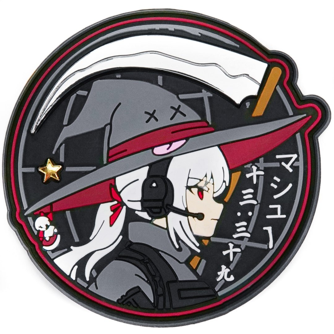 KTactical Reaper Metal / PVC Patch Scythe Witch Anime Girl (2 Pack) - Bang Bang Airsoft