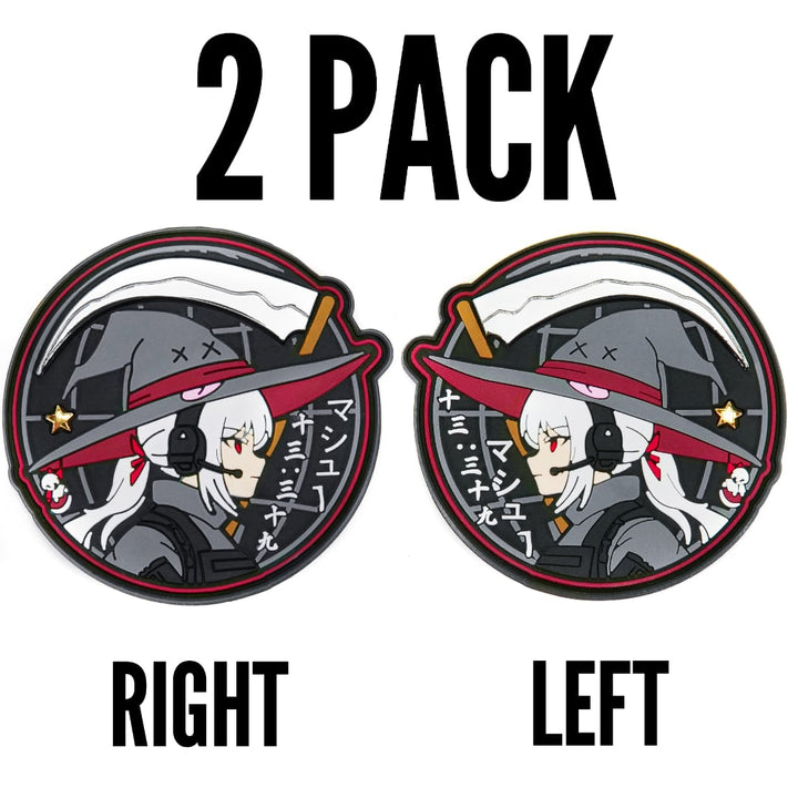 KTactical Reaper Metal / PVC Patch Scythe Witch Anime Girl (2 Pack) - Bang Bang Airsoft
