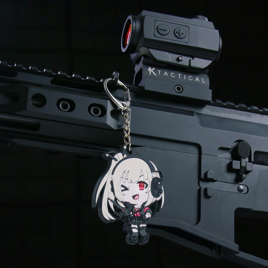 KTactical Tactical Anime Girl Waifu Kawaii PVC Keychain Charm - Bang Bang Airsoft