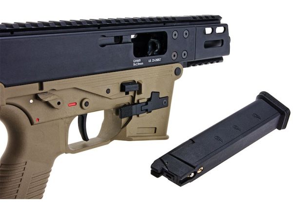 Lambda Defense GHM - 9 GBB Machine Pistol (Licensed by B&T) - 2 Tones - Bang Bang Airsoft